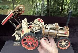 ROKR 3D Wooden Puzzle Steam Engine Motorized Train Used! Works!